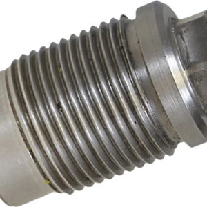 Metal threaded bolt with a hexagonal drive head on one end.