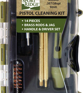 TacShield Sport Ridge 14pc Pistol Cleaning Kit 38/357/9mm Luger Coyote