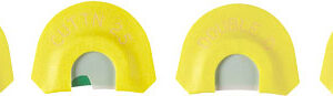 Four yellow U-shaped arches with white inner surfaces, arranged in a row.