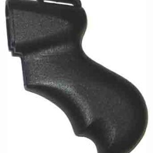 Black curved plastic handle grip, a compact ergonomic hand grip with a small loop at the top.