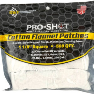 Pro-Shot Cotton Cleaning Patches SQ 1-1/8" .22/270 500/ct