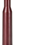 Dark red lipstick in a burgundy tube, one bullet standing upright with cap off beside another lying horizontally on a white background.