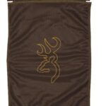 Brown Browning-branded soft carrying bag with a handle and yellow logo, likely for firearms or equipment.