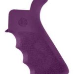 Purple ergonomic handgun grip isolated on a white background