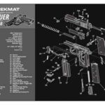 Exploded view diagram of a SIG SAUER P238/938 pistol with numbered parts and assembly details on a TekMat surface.