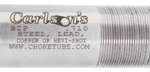 Silver Carlson's shotgun choke tube with engraved branding on a knurled metal cylinder