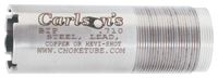 Silver Carlson's shotgun choke tube with engraved branding on a knurled metal cylinder