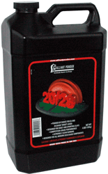 One-gallon black plastic oil container with a red label on the front and a handle at the top left foreground.