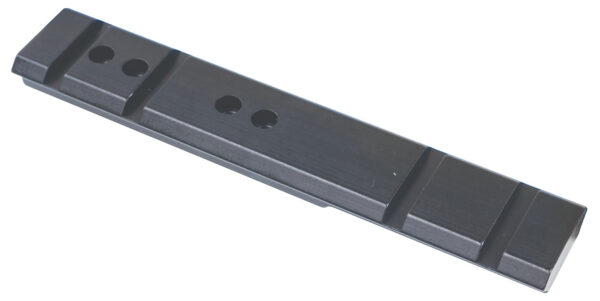 Long black rail/rail-section with multiple circular holes and grooved ends, likely a firearm accessory mounting component.