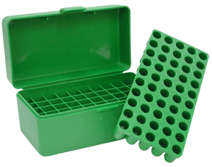 MTM Case-Gard Flip Top Green Ammo Box for .22 Hornet 50/ct Capacity