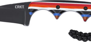 CRKT Minimalist Fixed Knife 2" Wharncliffe Blade Layered Multi-Color Handle