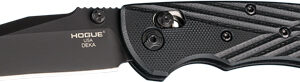 Hogue Deka 3.25" ABLE Lock Folder Clip Point Blade Blk Finish G-10 - Solid Blk