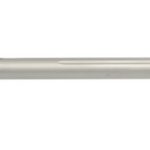 Long silver metal rod with a small mounting bracket on the left and a knurled end on the right.