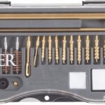 Ruger bit set in a plastic case with assorted drill bits, driver bits, and a magnetic bit holder.