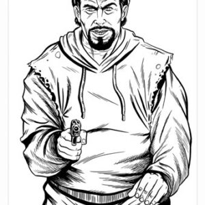 Birchwood Casey Eze-Scorer BC Bad Guy Paper Target - 23"x35" 5 Pack