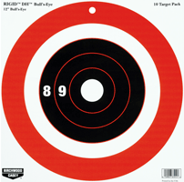 Birchwood Casey Rigid Paper DH Bulls-Eye Target - 12" 10/Pack
