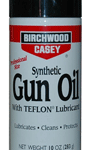 Birchwood Casey synthetic gun oil can with Teflon lubricant for firearm lubrication (10 oz).