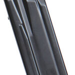 Pistol magazine in dark metal with a 9×19 marking