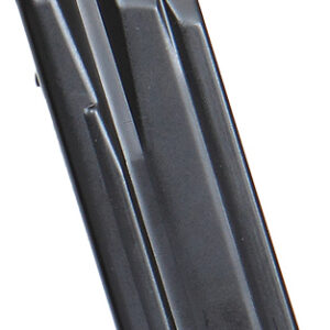 Pistol magazine in dark metal with a 9×19 marking