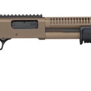 Mossberg 590R Stand-Off FDE Cerakote Shotgun 12ga 3" Chamber 6rd Capacity 18.5" Barrel Adjustable Stock