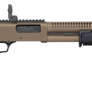 Mossberg 590R FDE Cerakote Shotgun 12ga 3" Chamber 6rd Capacity 18.5" Barrel MBUS 3 Sights