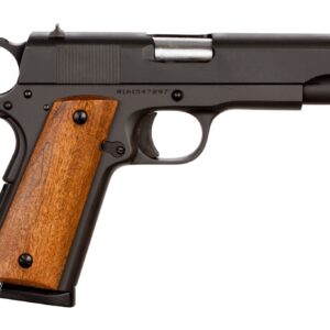 Rock Island Armory M1911 GI Standard MS Handgun .45 ACP 8rd Magazine 4.2" Barrel Black with Wood Grips CA MD MA Compliant
