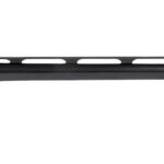 Black rifle barrel with a ventilated, M-LOK style handguard seen from the side.