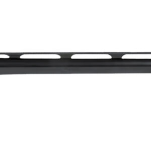 Black rifle barrel with a ventilated, M-LOK style handguard seen from the side.