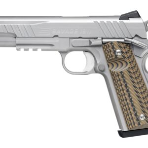 Savage 1911 Gov't Style Handgun 9mm Luger 10rd Magazines (2) 5" Barrel Stainless Steel with Rail