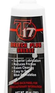 Tube of T-17 Breach Plug Grease for firearms, white bottle with black label and red logo, Thompson/Center branding (20 g)