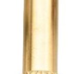 Gold-plated bullet connector with knurled grip for electrical connections.
