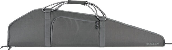Gray rifle case with dual carry handles and a front zip pocket; Allen logo on the right side.