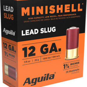 Aguila Minishell Shotshells 12ga 1-3/4 5/8oz 1300fps Slug 25/ct