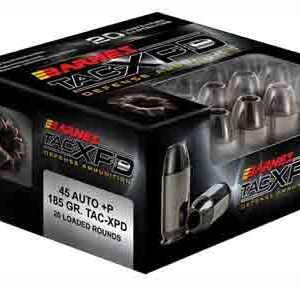 Barnes TAC-XPD Defense Handgun Ammunition .45 ACP 185 gr XPD 1000 fps 20/box