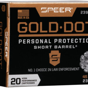 Speer Gold Dot Short Barrel Handgun Ammunition .45 ACP 230 gr HP 820 fps 20/ct