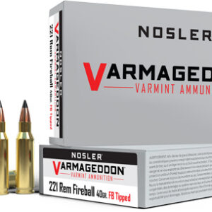 Nosler Varmegeddon Rifle Ammunition .221 Rem Fireball 40 gr FB Tipped 3100 fps 20/ct