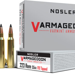 Nosler Varmageddon Rifle Ammunition .223 Rem 55 gr FB Tipped 3100 fps 20/ct