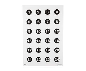ACTION TGT 24 3" NMBR CIRCLES 100PK