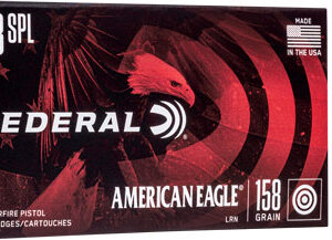 American Eagle Handgun Ammunition .38 Spl 158 gr LRN 770 fps 50/rd