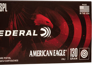 American Eagle Handgun Ammunition .38 Spl 130 gr. FMJ 890 fps 50/ct