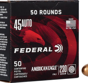 American Eagle Handgun Ammunition .45 ACP 230 gr FMJ 890 fps 50/ct