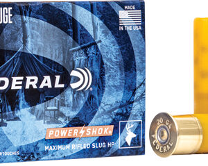 Federal Power-Shok Rifled Slug 20 ga 2-3/4" 3/4 oz Slug 1600 fps 5/ct