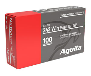 Aguila Rifle Ammunition 243 Win 100gr SP 2960 fps 20/ct
