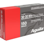 Box of Aguila .30-30 Win Round Nose ammo, 150 grain, containing 20 cartridges