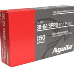 Box of Aguila 30-06 Springfield soft-point rifle ammunition, 150-grain, containing 20 cartridges.