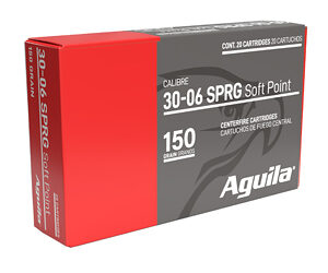 Aguila Rifle Ammunition 30-06 Sprg 150gr SP 2900 fps 20/ct