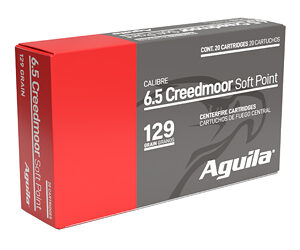 Aguila Rifle Ammunition 6.5 Creedmoor 129gr SP 2810 fps 20/ct