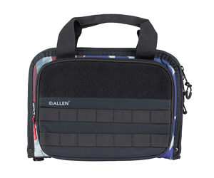 Black rectangular tech/accessories case with a sturdy handle and multiple pockets for organization (AllEN brand).