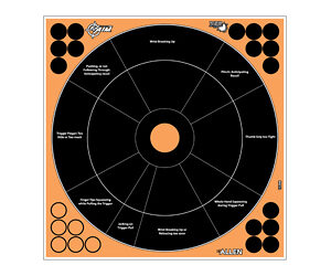 Radial infographic wheel with an orange border and black segmented disk, showing category labels around the rim and a central orange hub.