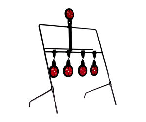 EZ-Aim Deflector Resetting Spinner Target System 16"W x 22.25"H Black Red